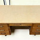 Desk - 54" Wood Desk, Vintage Mid-Century Double Pedestal 6 Drawer Home Office Desk by The Old Grainery (antique desk, com...