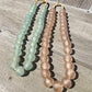 Home Goods - Blue Pink Recycled Glass Beads African Trade Beads, Sea Glass Style, 2 Strands by The Old Grainery (African,...