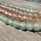Home Goods - Blue Pink Recycled Glass Beads African Trade Beads, Sea Glass Style, 2 Strands by The Old Grainery (African,...