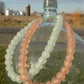 Home Goods - Blue Pink Recycled Glass Beads African Trade Beads, Sea Glass Style, 2 Strands by The Old Grainery (African,...