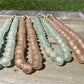 Home Goods - Blue Pink Recycled Glass Beads African Trade Beads, Sea Glass Style, 4 Strands by The Old Grainery (African,...