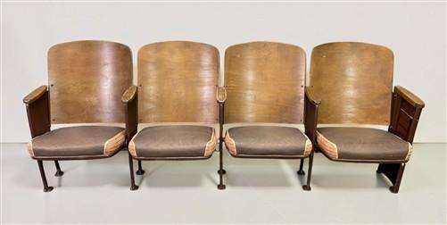 Theater Seats - 4 Padded Folding Theater Seats, Auditorium Theater Seat, Entryway Bench, A53 by The Old Grainery (auditori...
