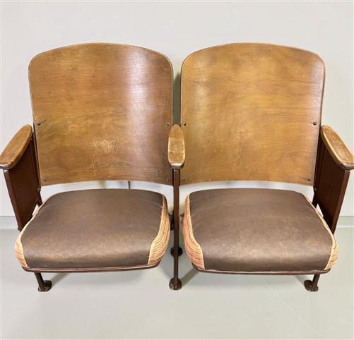Theater Seats - 4 Padded Folding Theater Seats, Auditorium Theater Seat, Entryway Bench, A53 by The Old Grainery (auditori...