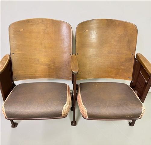 Theater Seats - 4 Padded Folding Theater Seats, Auditorium Theater Seat, Entryway Bench, A53 by The Old Grainery (auditori...