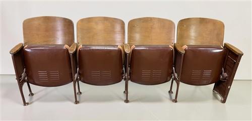 Theater Seats - 4 Padded Folding Theater Seats, Auditorium Theater Seat, Entryway Bench, A53 by The Old Grainery (auditori...
