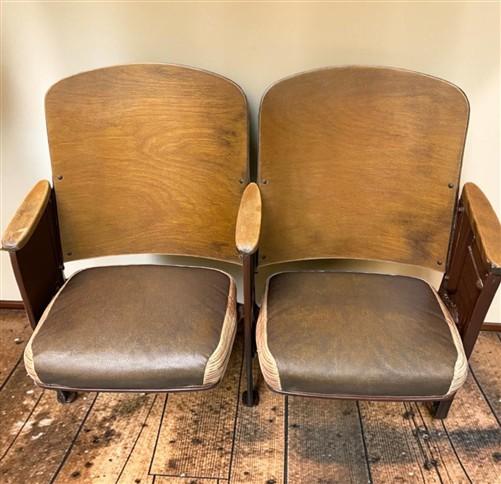 Theater Seats - 4 Padded Folding Theater Seats, Auditorium Theater Seat, Entryway Bench, A54 by The Old Grainery (auditori...