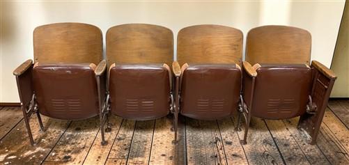 Theater Seats - 4 Padded Folding Theater Seats, Auditorium Theater Seat, Entryway Bench, A54 by The Old Grainery (auditori...