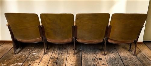 Theater Seats - 4 Padded Folding Theater Seats, Auditorium Theater Seat, Entryway Bench, A54 by The Old Grainery (auditori...