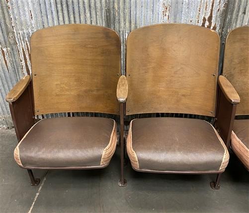 Theater Seats - 4 Padded Folding Theater Seats, Auditorium Theater Seat, Entryway Bench, A55 by The Old Grainery (auditori...