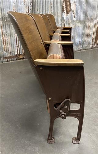 Theater Seats - 4 Padded Folding Theater Seats, Auditorium Theater Seat, Entryway Bench, A55 by The Old Grainery (auditori...