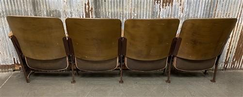 Theater Seats - 4 Padded Folding Theater Seats, Auditorium Theater Seat, Entryway Bench, A55 by The Old Grainery (auditori...