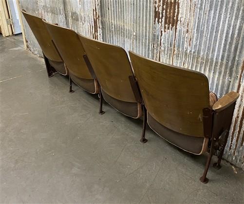 Theater Seats - 4 Padded Folding Theater Seats, Auditorium Theater Seat, Entryway Bench, A55 by The Old Grainery (auditori...