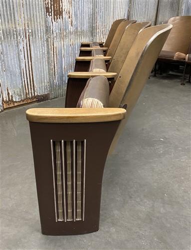 Theater Seats - 4 Padded Folding Theater Seats, Auditorium Theater Seat, Entryway Bench, A55 by The Old Grainery (auditori...
