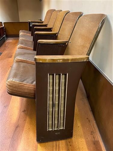5 Padded Folding Theater Seats, Auditorium Theatre Seat, Entryway Bench D4