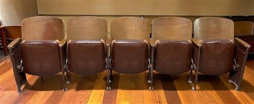 5 Padded Folding Theater Seats, Auditorium Theatre Seat, Entryway Bench D4