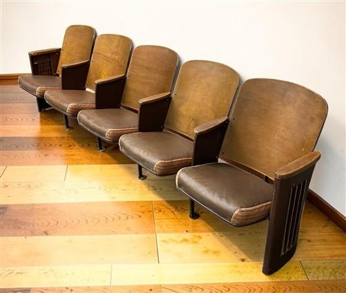 Theater Seats - 5 Padded Folding Theater Seats, Auditorium Theatre Seat, Entryway Bench D5 by The Old Grainery (art deco,...
