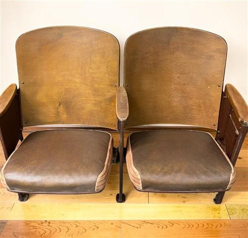 Theater Seats - 5 Padded Folding Theater Seats, Auditorium Theatre Seat, Entryway Bench D5 by The Old Grainery (art deco,...