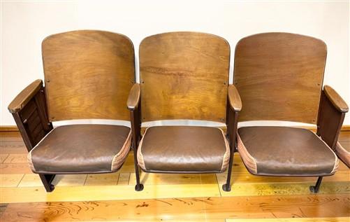 Theater Seats - 5 Padded Folding Theater Seats, Auditorium Theatre Seat, Entryway Bench D5 by The Old Grainery (art deco,...