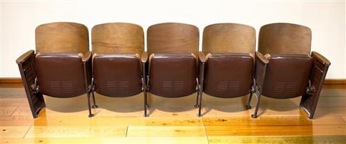 Theater Seats - 5 Padded Folding Theater Seats, Auditorium Theatre Seat, Entryway Bench D5 by The Old Grainery (art deco,...