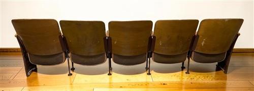 Theater Seats - 5 Padded Folding Theater Seats, Auditorium Theatre Seat, Entryway Bench D5 by The Old Grainery (art deco,...