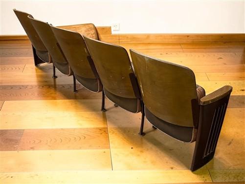 Theater Seats - 5 Padded Folding Theater Seats, Auditorium Theatre Seat, Entryway Bench D5 by The Old Grainery (art deco,...