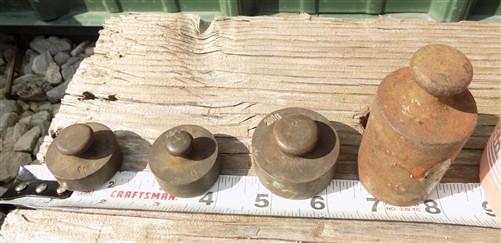 Platform Scale Weights Vintage Metal Hanging Industrial Fairbank Morse Hdwe A38