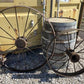 Home & Living > Outdoor & Gardening - 5 Cast Iron Implement Wheels, Wagon Wheel, Tractor Steel Rims, Industrial Age H by T...