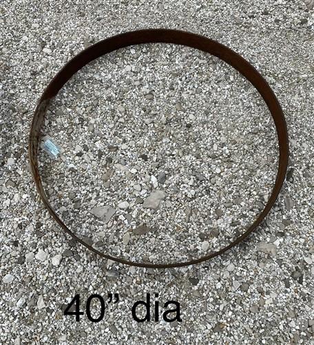 Home & Living > Outdoor & Gardening - 5 Cast Iron Implement Wheels, Wagon Wheel, Tractor Steel Rims, Industrial Age H by T...