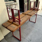 Table - Vintage German Oktoberfest Beer Garden Table & Bench, Honey Brown Outdoor Set H1 by The Old Grainery (20 inches, 3...