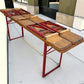 Table - Vintage German Oktoberfest Beer Garden Table & Bench, Honey Brown Outdoor Set H1 by The Old Grainery (20 inches, 3...