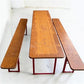 Table - Vintage German Oktoberfest Beer Garden Table & Bench, Honey Brown Outdoor Set H2 by The Old Grainery (beer garden...