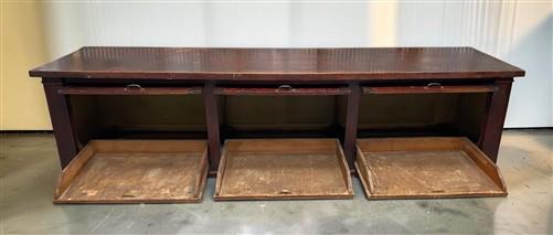 Store Counter - Vintage 10' Store Counter Display Table, Industrial General Store Cabinet, A by The Old Grainery (Bar, cou...