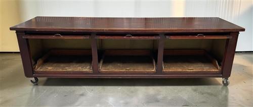 Store Counter - Vintage 10' Store Counter Display Table, Industrial General Store Cabinet, A by The Old Grainery (Bar, cou...
