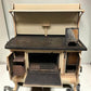 Wood Burning Stove - Monogram Cast Iron Wood Cook Stove, Cream Enamel, Top Shelf, Vintage Cook Range by The Old Grainery (...