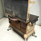 Wood Burning Stove - Monogram Cast Iron Wood Cook Stove, Cream Enamel, Top Shelf, Vintage Cook Range by The Old Grainery (...