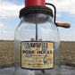 Dandy Deluxe Hand Crank Butter Churn, Vintage Glass Tabletop Wooden Paddle Dairy