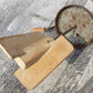 Dandy Deluxe Hand Crank Butter Churn, Vintage Glass Tabletop Wooden Paddle Dairy