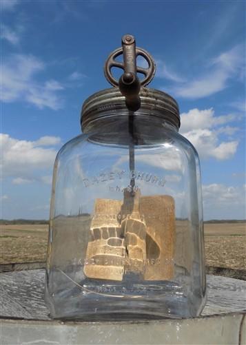 Butter churn - Dazey No 60 Hand Crank Butter Churn, Vintage Tabletop Glass Churn Wood Paddle by The Old Grainery (15 in, B...