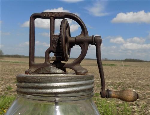 Butter churn - Dazey No 60 Hand Crank Butter Churn, Vintage Tabletop Glass Churn Wood Paddle by The Old Grainery (15 in, B...