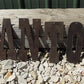Metal Letters Playbill Font, 7 7/8" Rustic Western Barn Art Craft Sign Letters A
