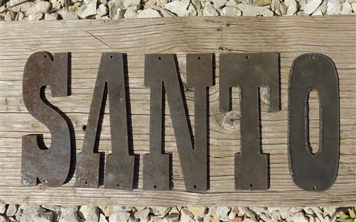 Metal Letters Playbill Font, 7 7/8" Rustic Western Barn Art Craft Sign Letters A