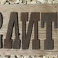 Metal Letters Playbill Font, 7 7/8" Rustic Western Barn Art Craft Sign Letters A