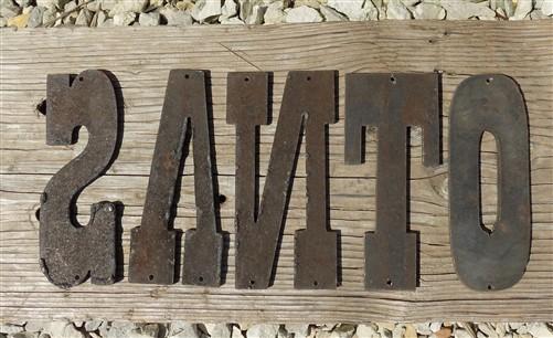 Metal Letters Playbill Font, 7 7/8" Rustic Western Barn Art Craft Sign Letters A