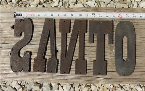 Metal Letters Playbill Font, 7 7/8" Rustic Western Barn Art Craft Sign Letters A