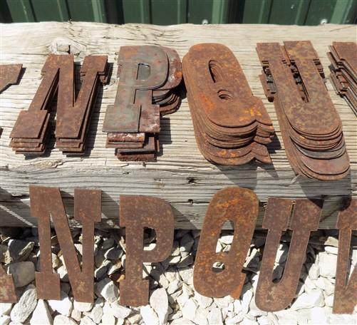 Metal letters - Metal Letters Playbill Font, 6 Inch Rustic Western Barn Art Craft Sign Letters B by The Old Grainery (6 in...