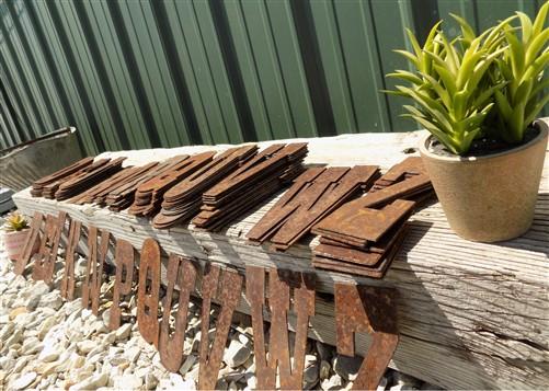 Metal letters - Metal Letters Playbill Font, 6 Inch Rustic Western Barn Art Craft Sign Letters B by The Old Grainery (6 in...
