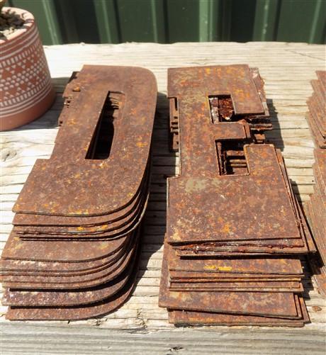 Metal Letters Playbill Font, 6 Inch Rustic Western Barn Art Craft Sign Letters C