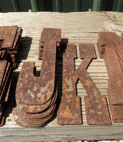 Metal Letters Playbill Font, 6 Inch Rustic Western Barn Art Craft Sign Letters C
