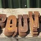 Metal Letters Playbill Font, 6 Inch Rustic Western Barn Art Craft Sign Letters C