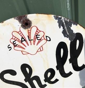 Sign - Shell Sealed Pump Sign, Shell Porcelain Metal Advertising, Gas Station Oil G by The Old Grainery (accent, advertisi...